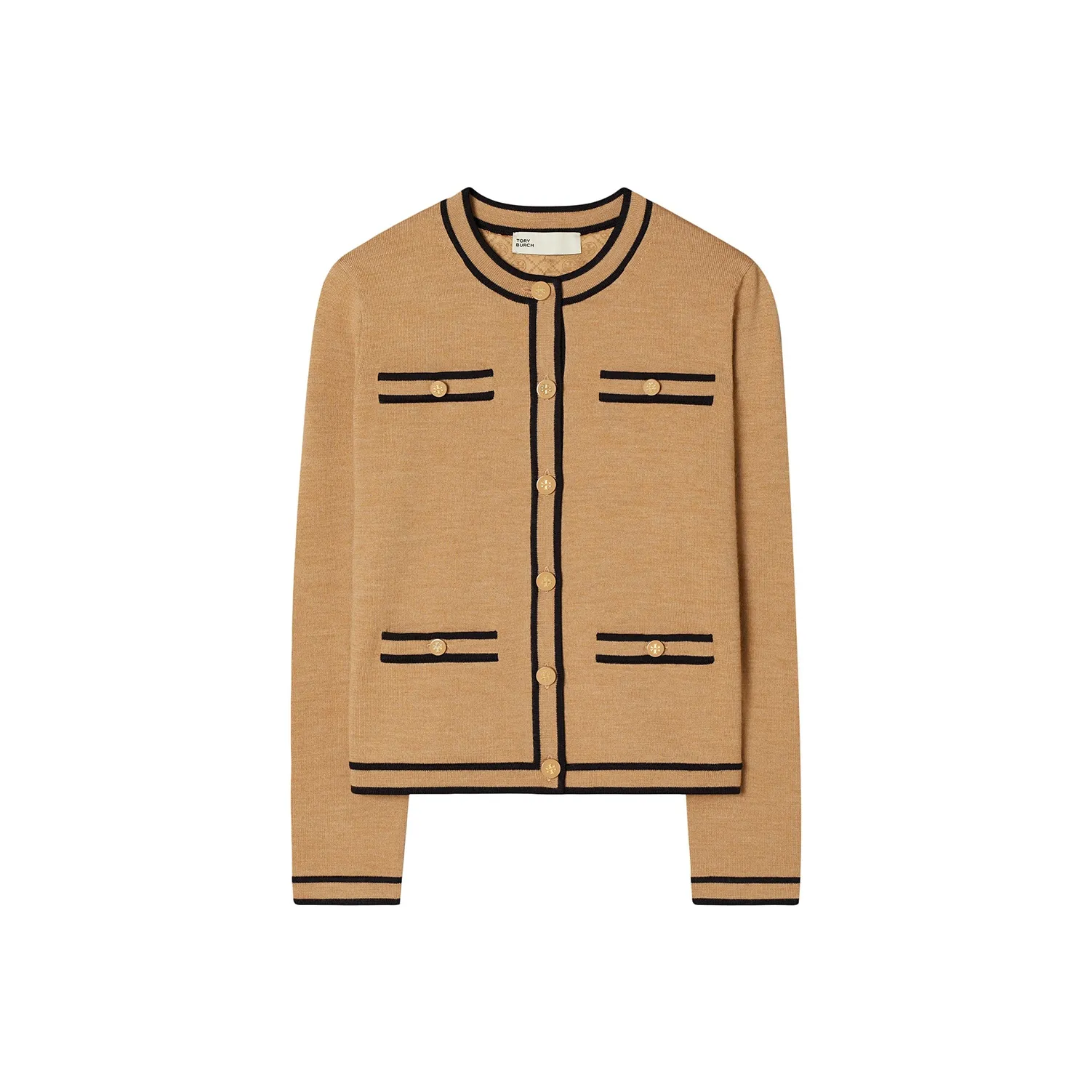 TORY BURCH Crewneck Knit Cardigan
