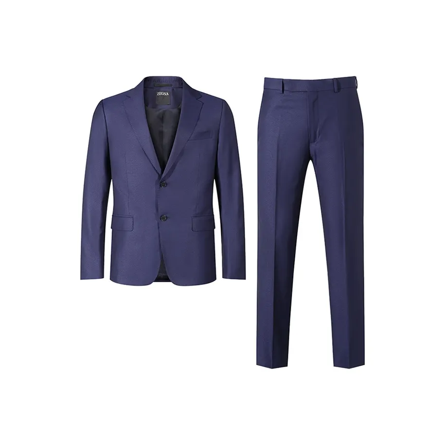 Zegna SS24 Business Suit Men's Dark Blue