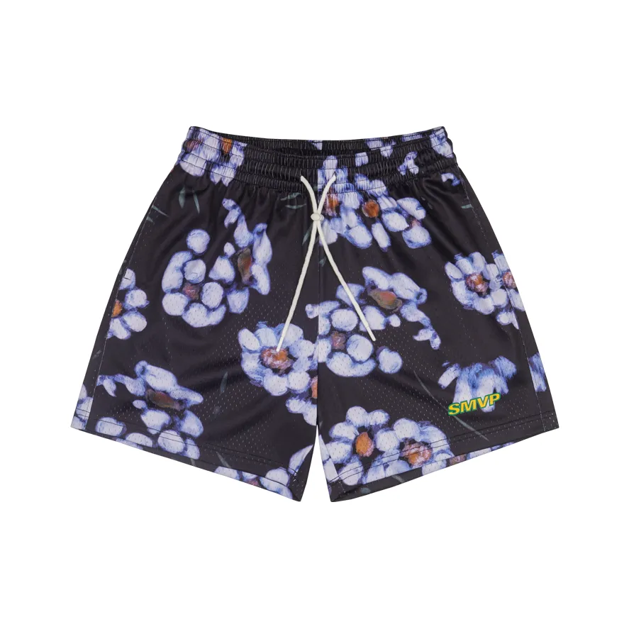 BKCXZICE Баскетбольные шорты Унисекс Чернильный цветочный