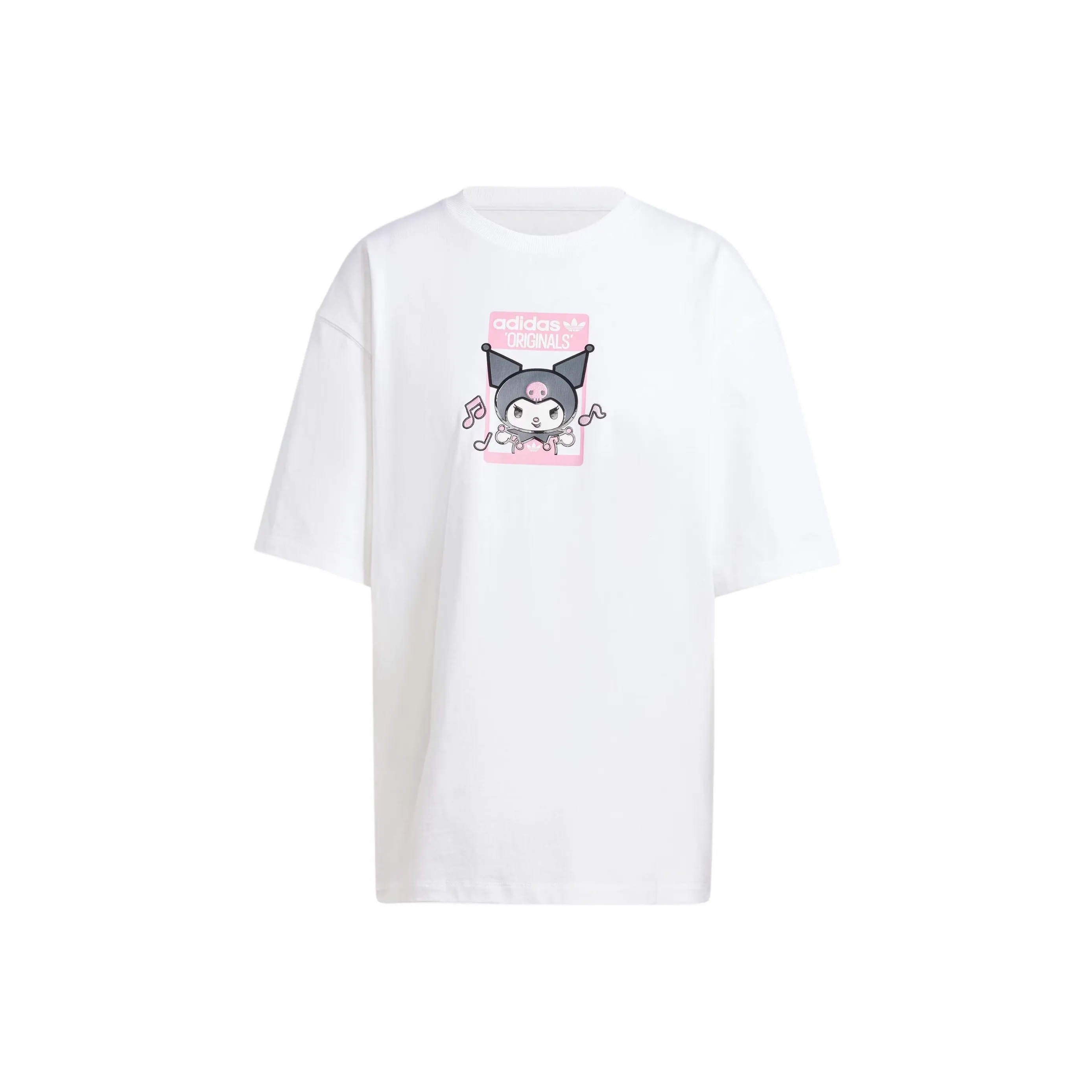 adidas originals X Hello Kitty Kuromi Graphic Oversized Tee White