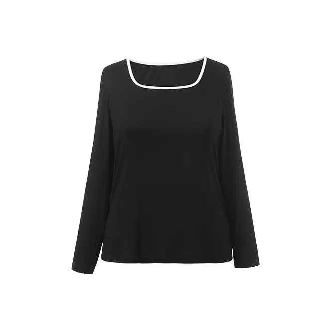 MSSHE Весенний Длинный Рукав Т-Рубашка Большой Размер Женский