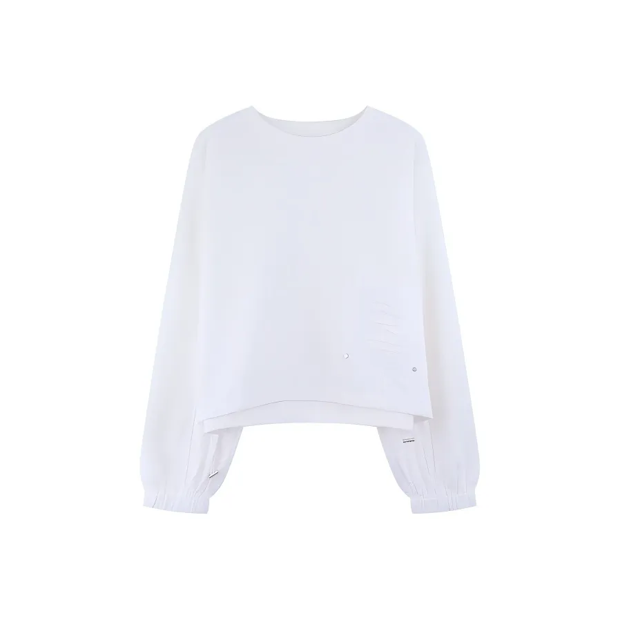 DianThia Т-рубашка с оборванным рукавом женская белая