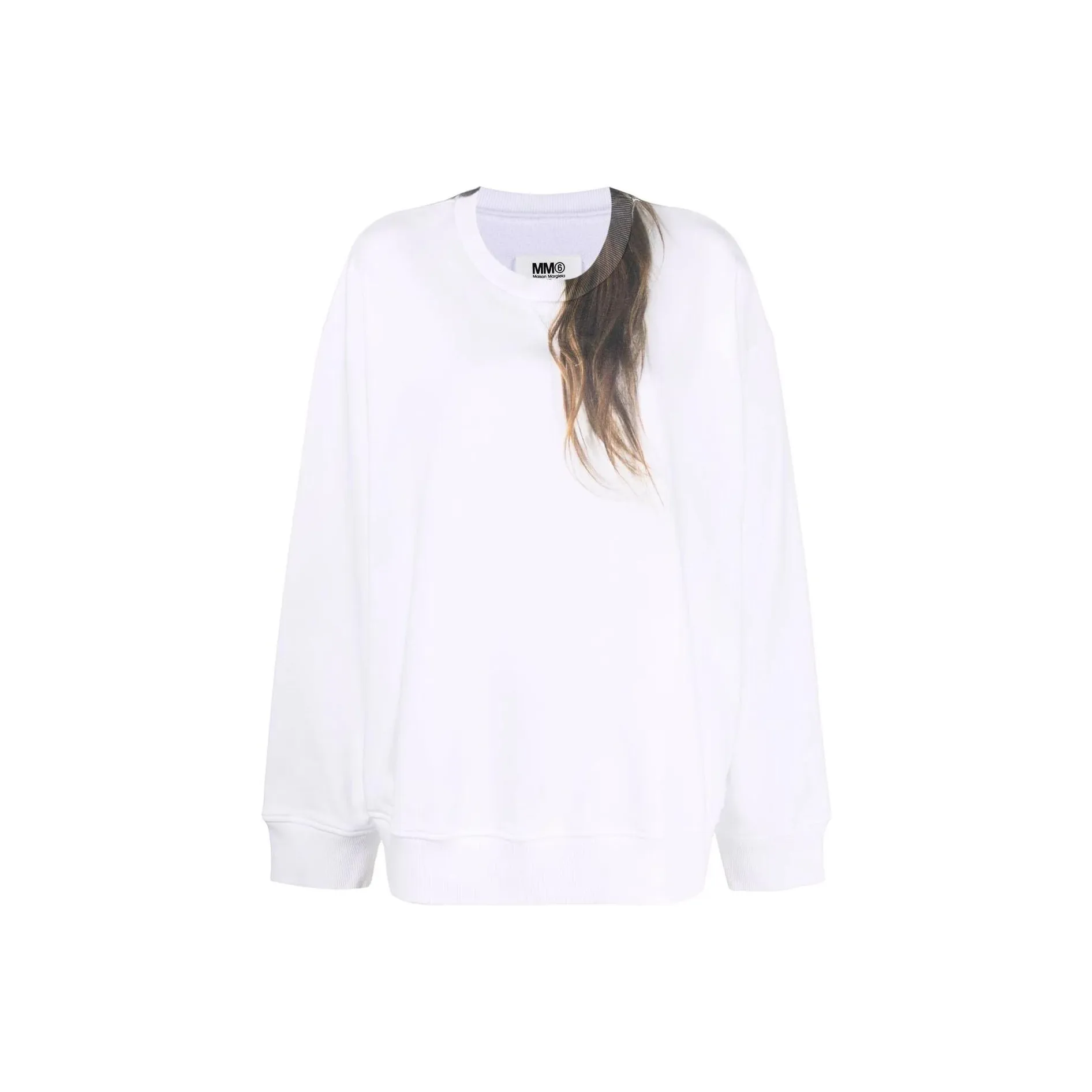 MM6 Maison Margiela Hair print Cotton Sweatshirt
