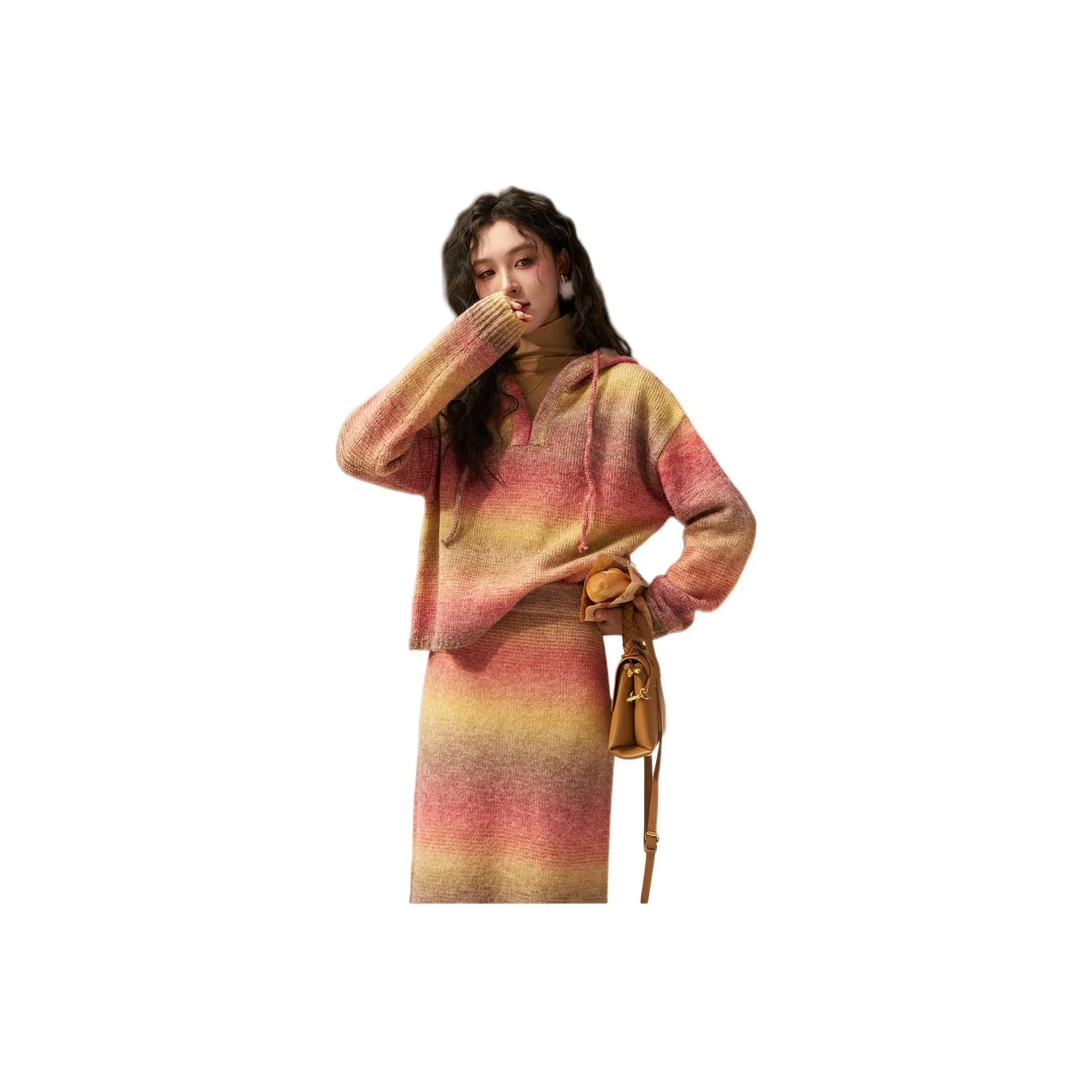MISHOW Sweater Women's Sunset Color