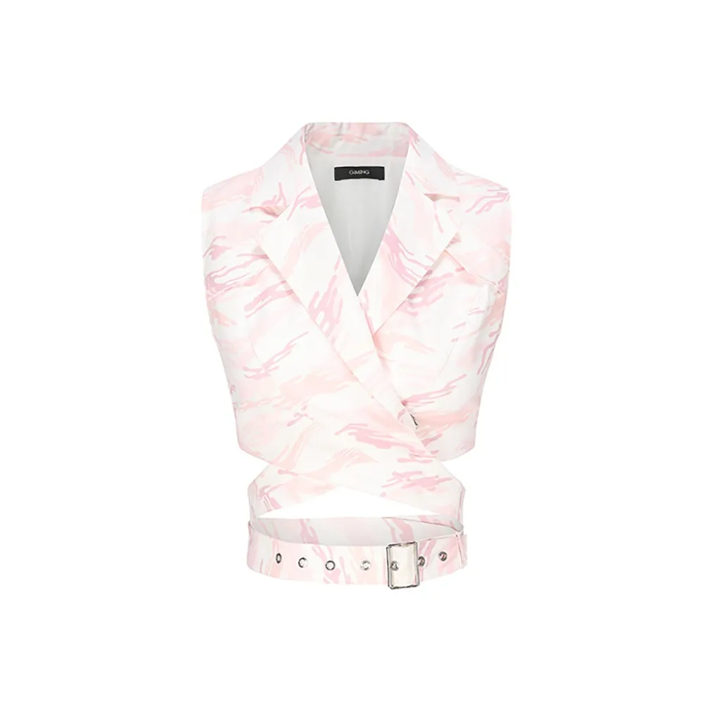 GIMING CROP TOP Женские Камуфляж Розовый