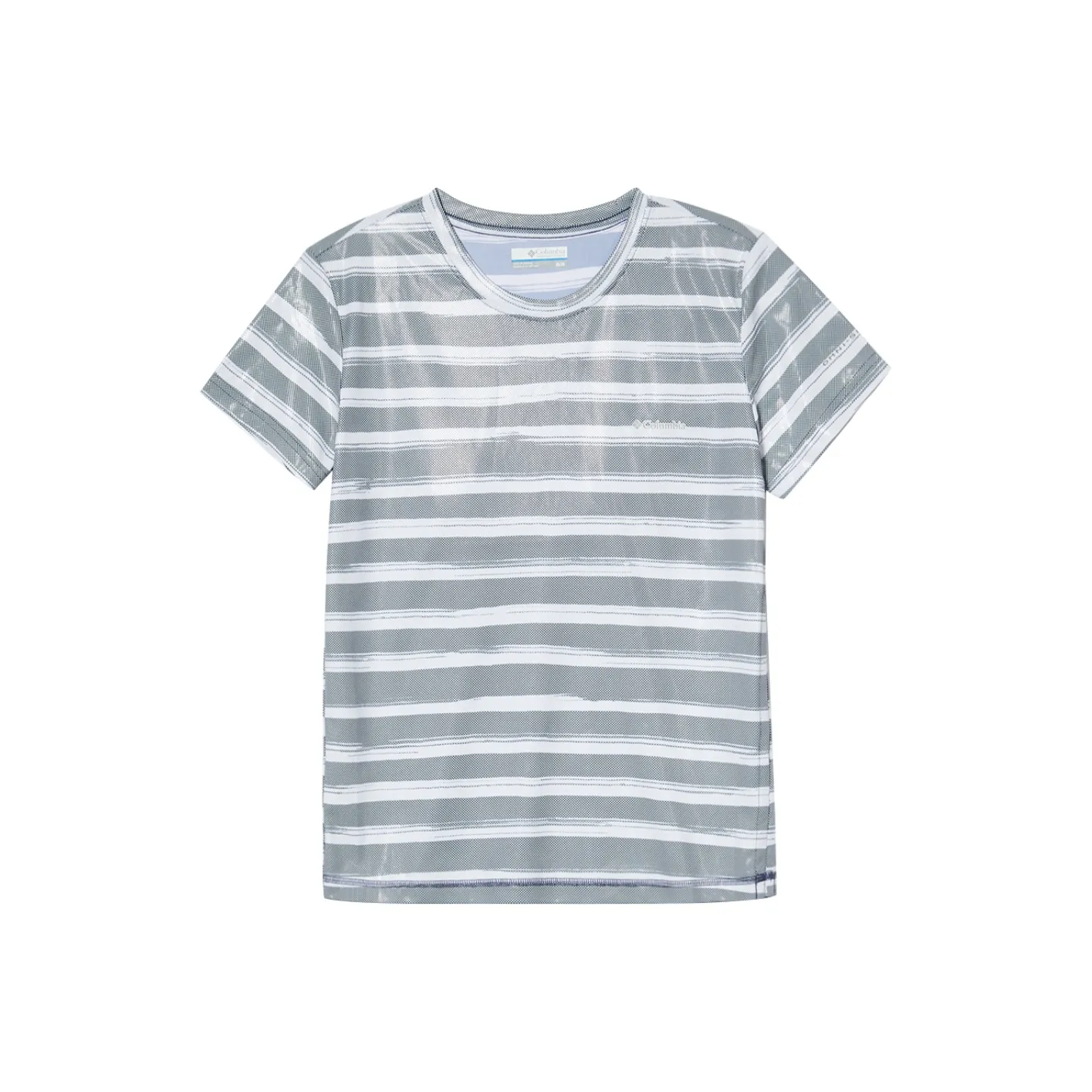 Columbia совместный бренд Стандартная футболка Женская Серый Белый Полосы