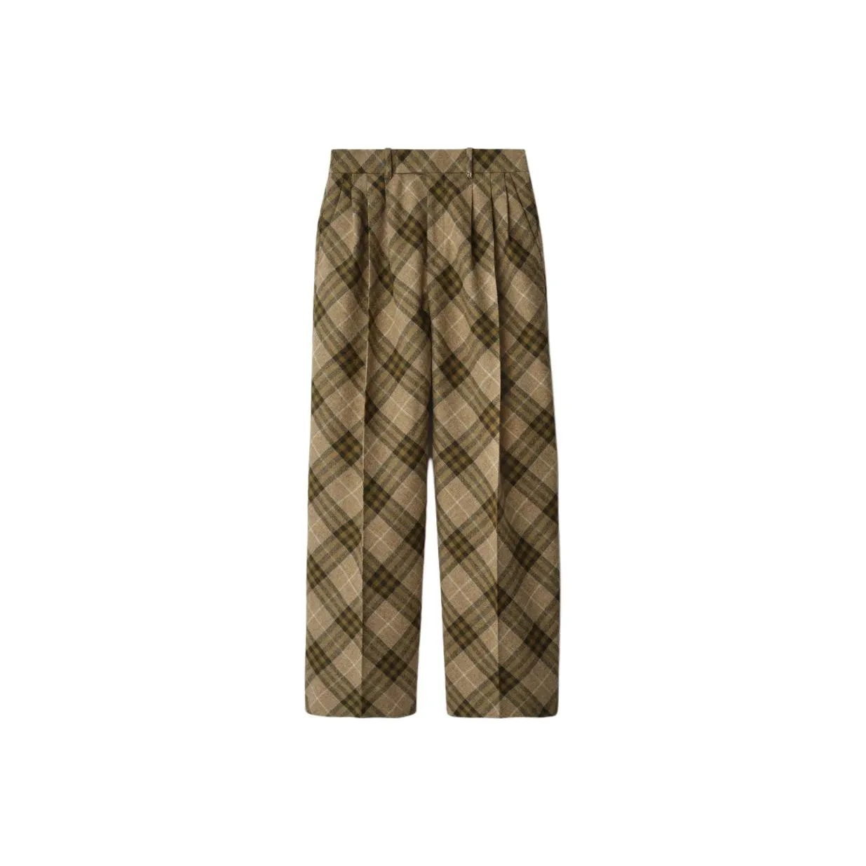 Burberry Straight Leg Checkered Tailored Trousers
