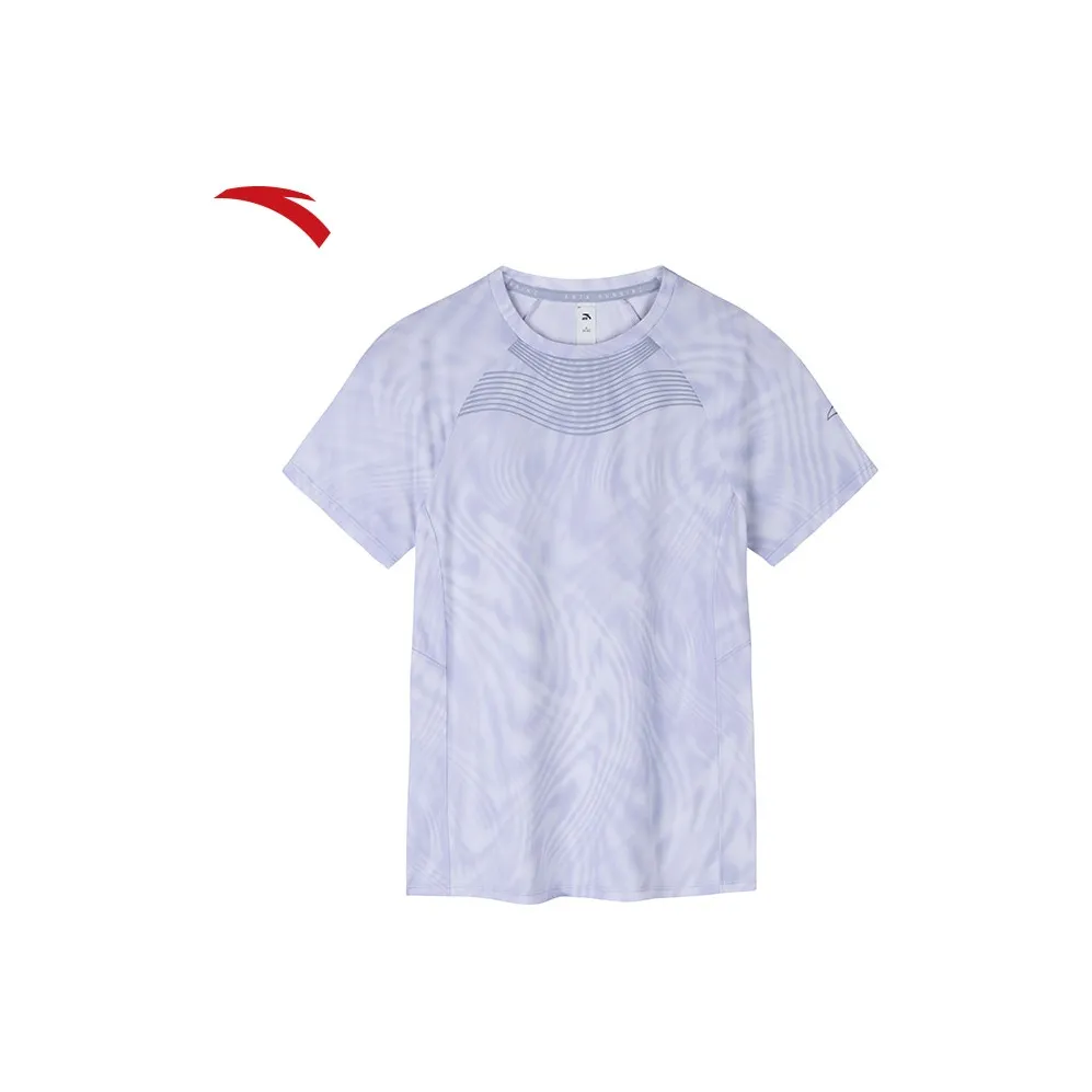 Anta Running Collection T Shirt Women's Cloud Soft Purple/All Over Print