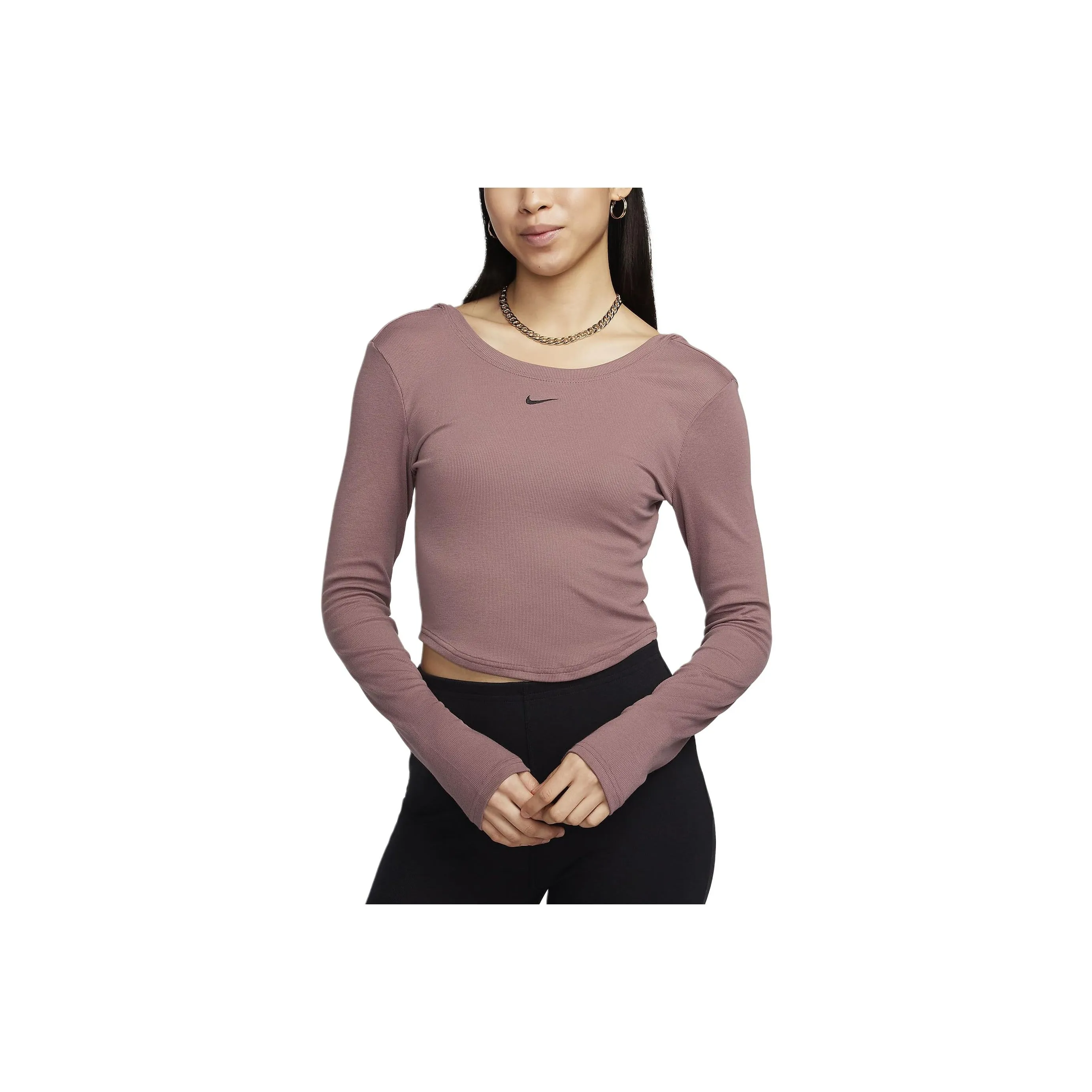 Nike T-Shirt Женская Дымчатый Лиловый Красный