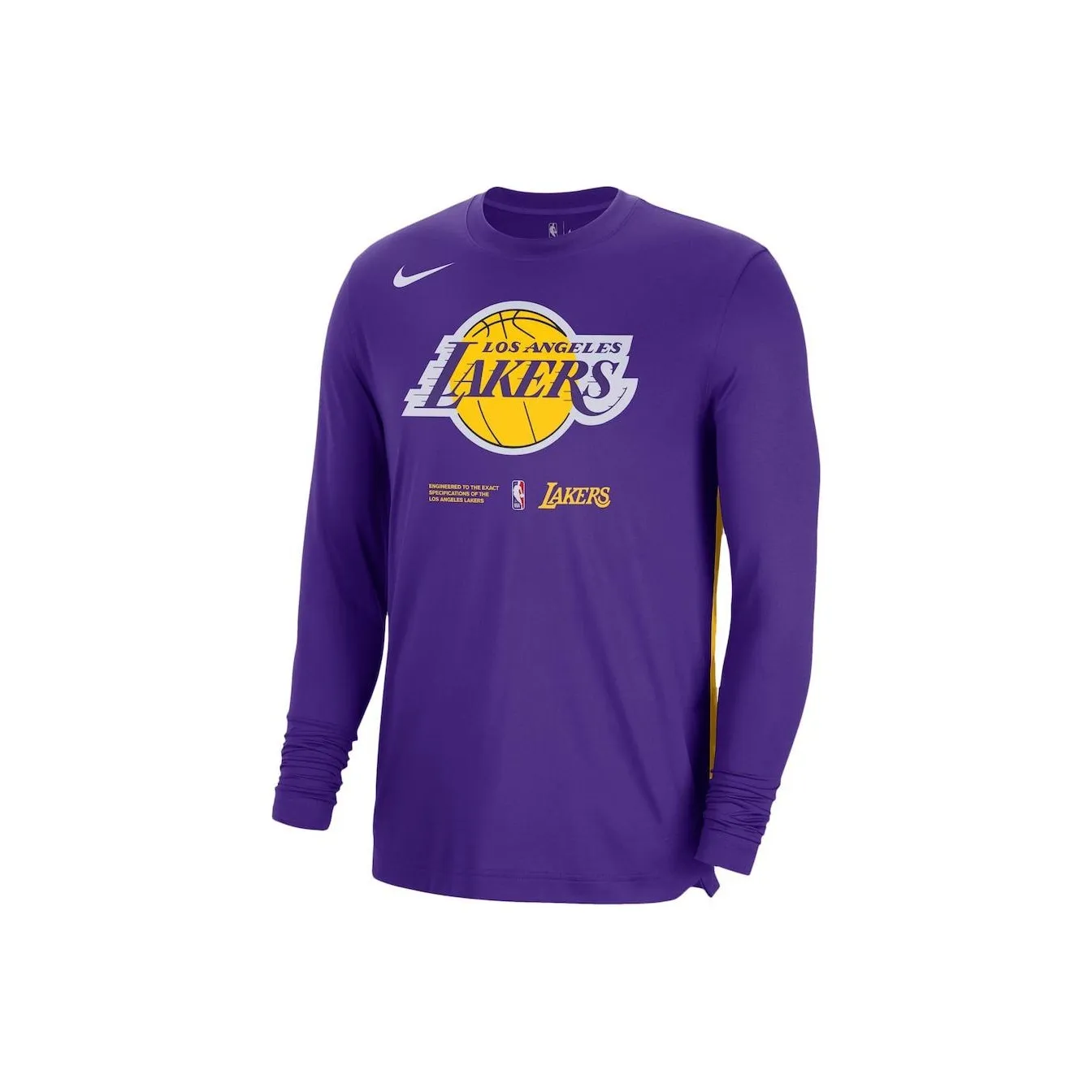 Nike Nba Los Angeles Lakers Dri Fit Loose Fit L/S T shirt
