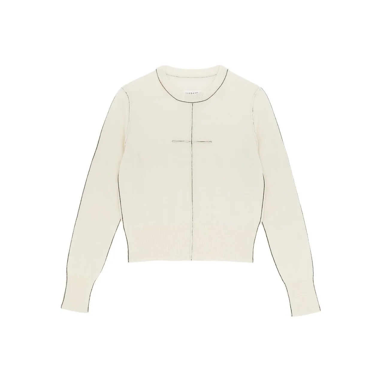 MM6 Maison Margiela совместный бренд FW24 Свитер Женский Айвори Белый