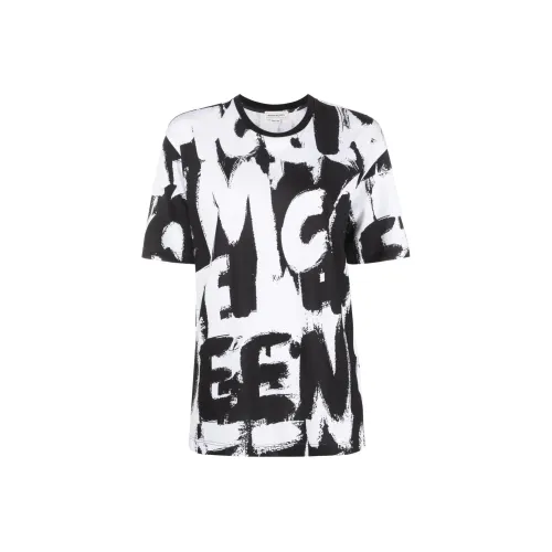 Alexander McQueen Черные/Белые Женские Футболки