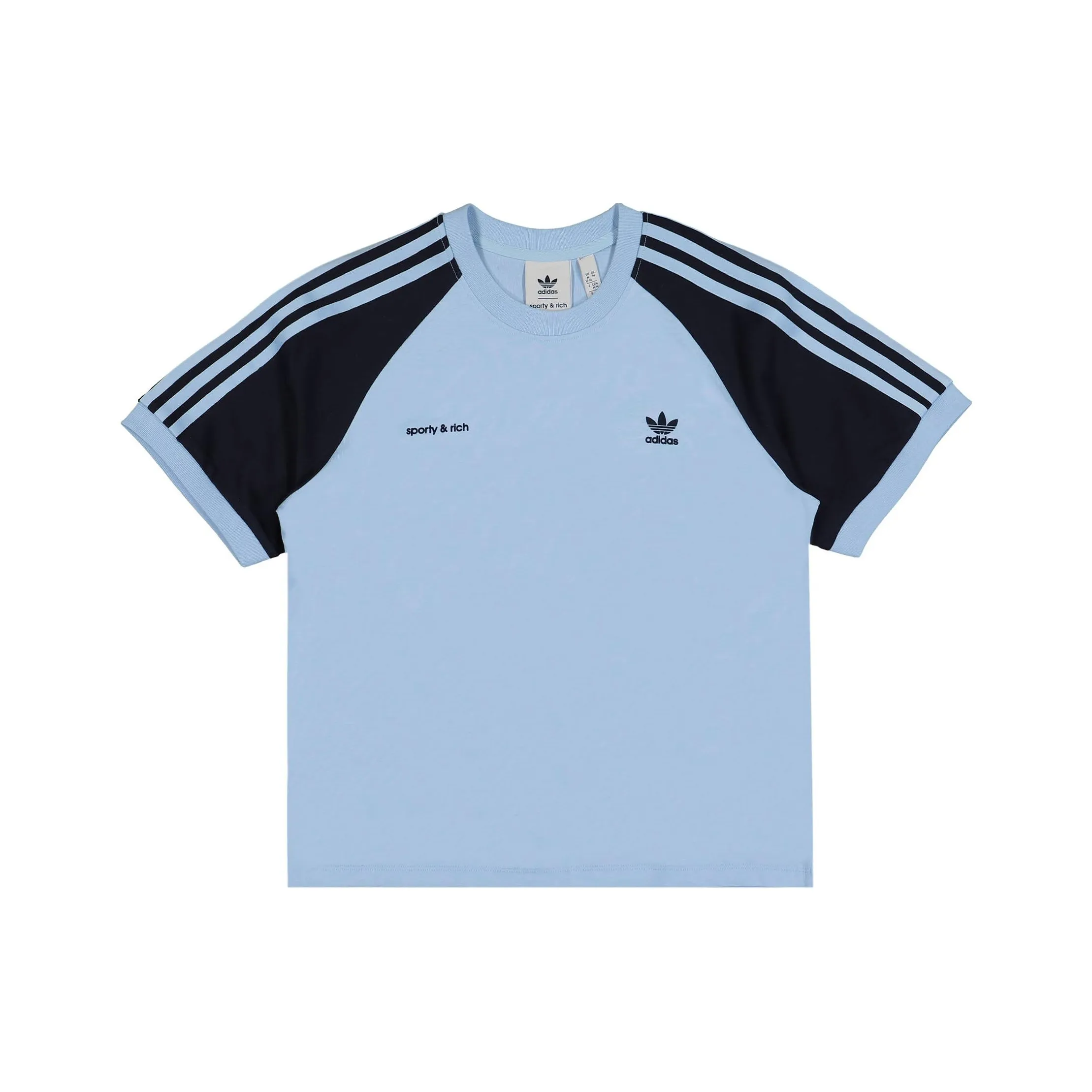 Adidas Originals X Sporty & Rich Ringer Tee Baby Blue/Navy