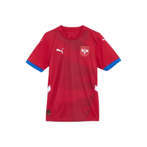 PUMA Serbia Темно-красный Темно-синий Мужские Футбольные Джерси