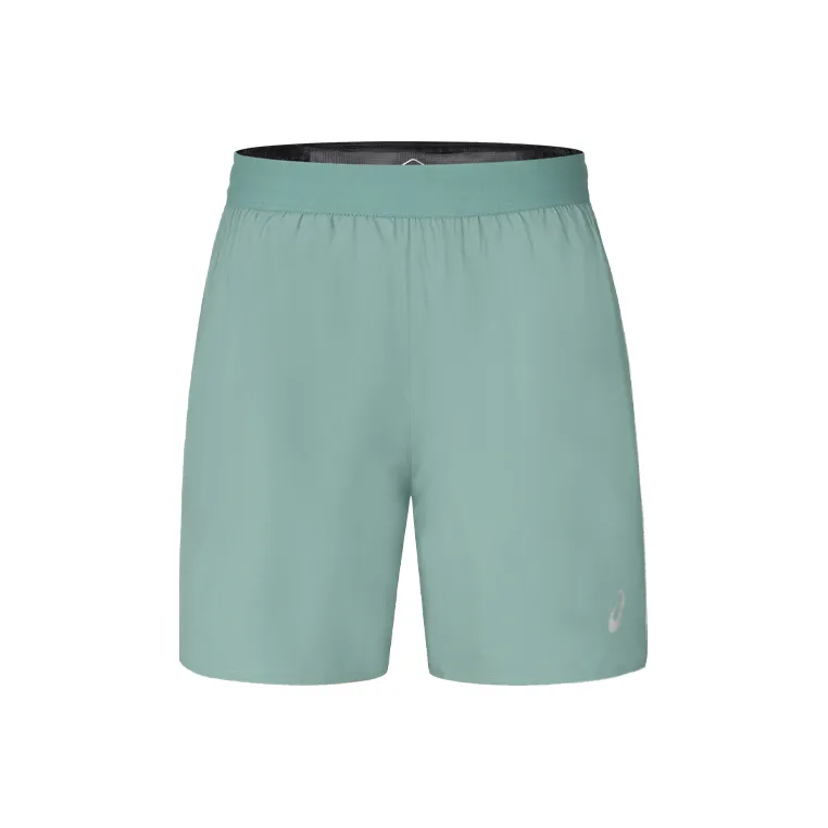 Asics Men Running Sports Shorts Men's Gray Green