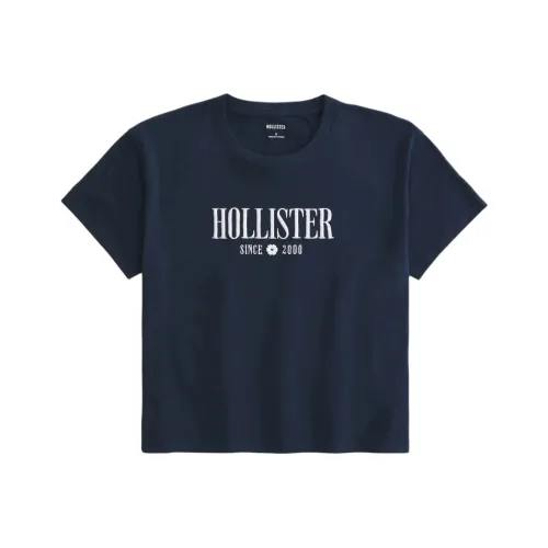 Hollister Морской синий Женские футболки