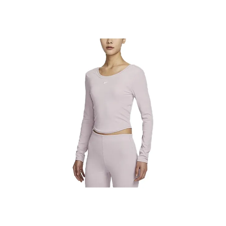 nike T-Shirt Женская Серый Фиолетовый