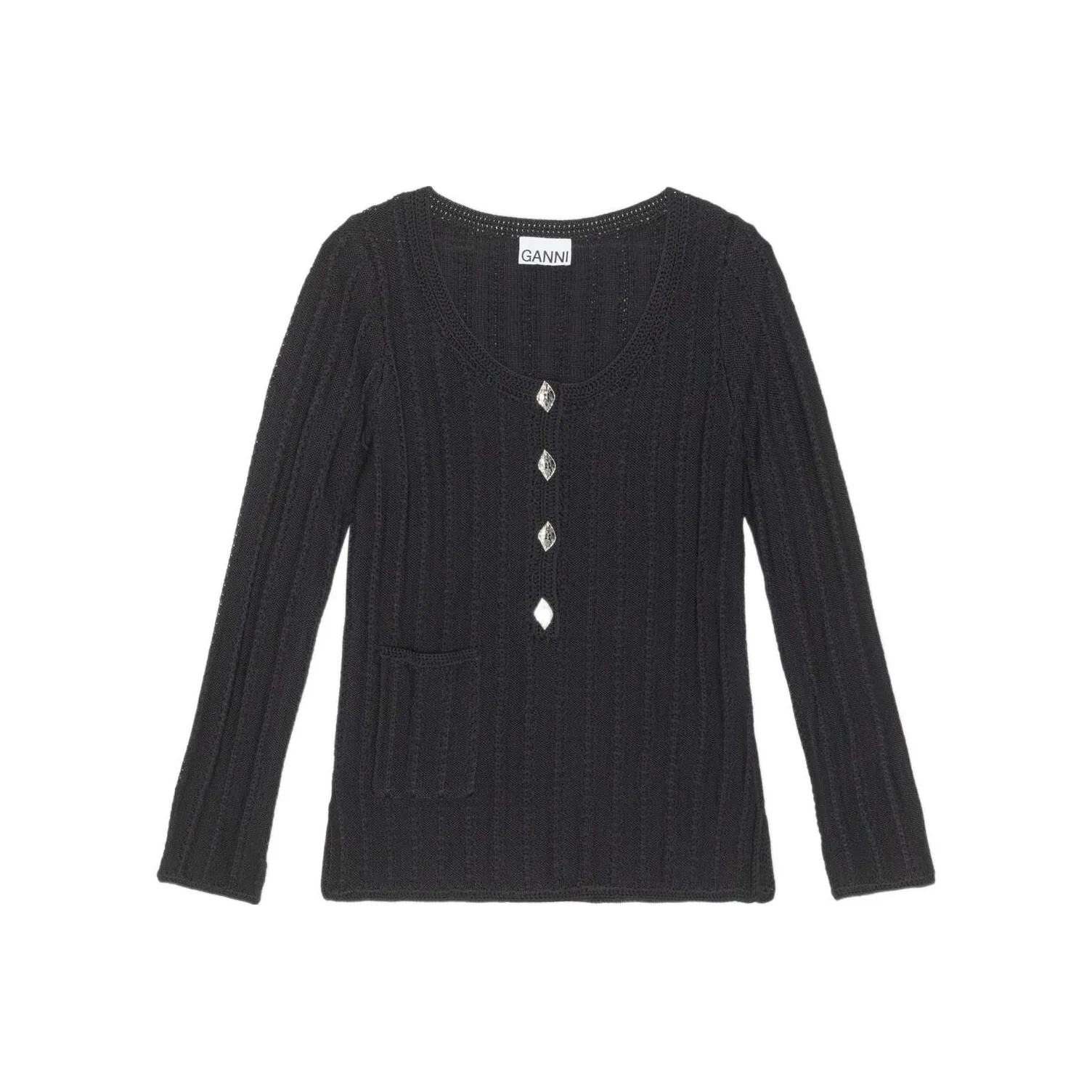 GANNI FW22 Свитер Женский Черный