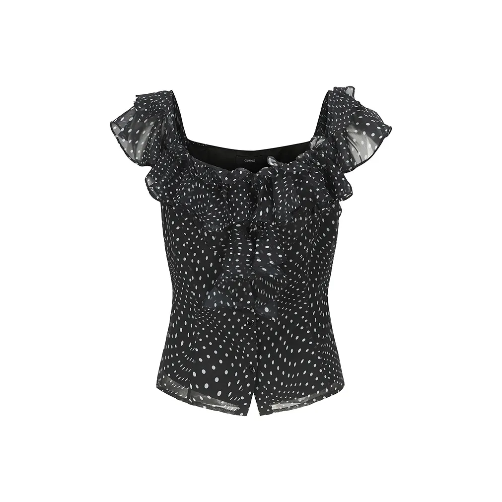 GIMING Crop Tops Women's Black White