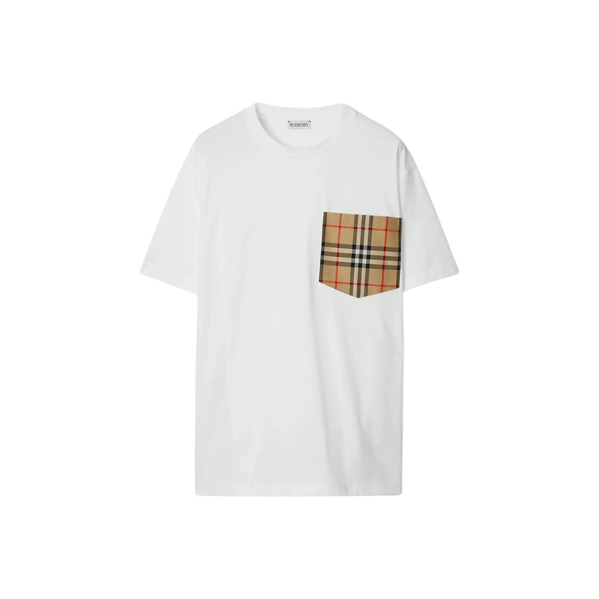 Burberry Vintage Check pocket Cotton T shirt