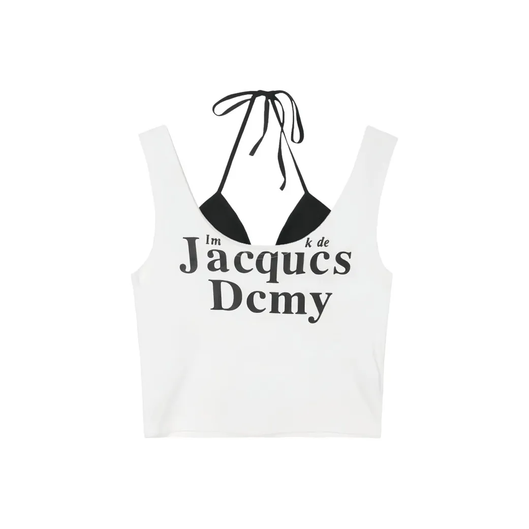 FOCOS STUDIO Белая майка + черный топ на бретелях Женские майки