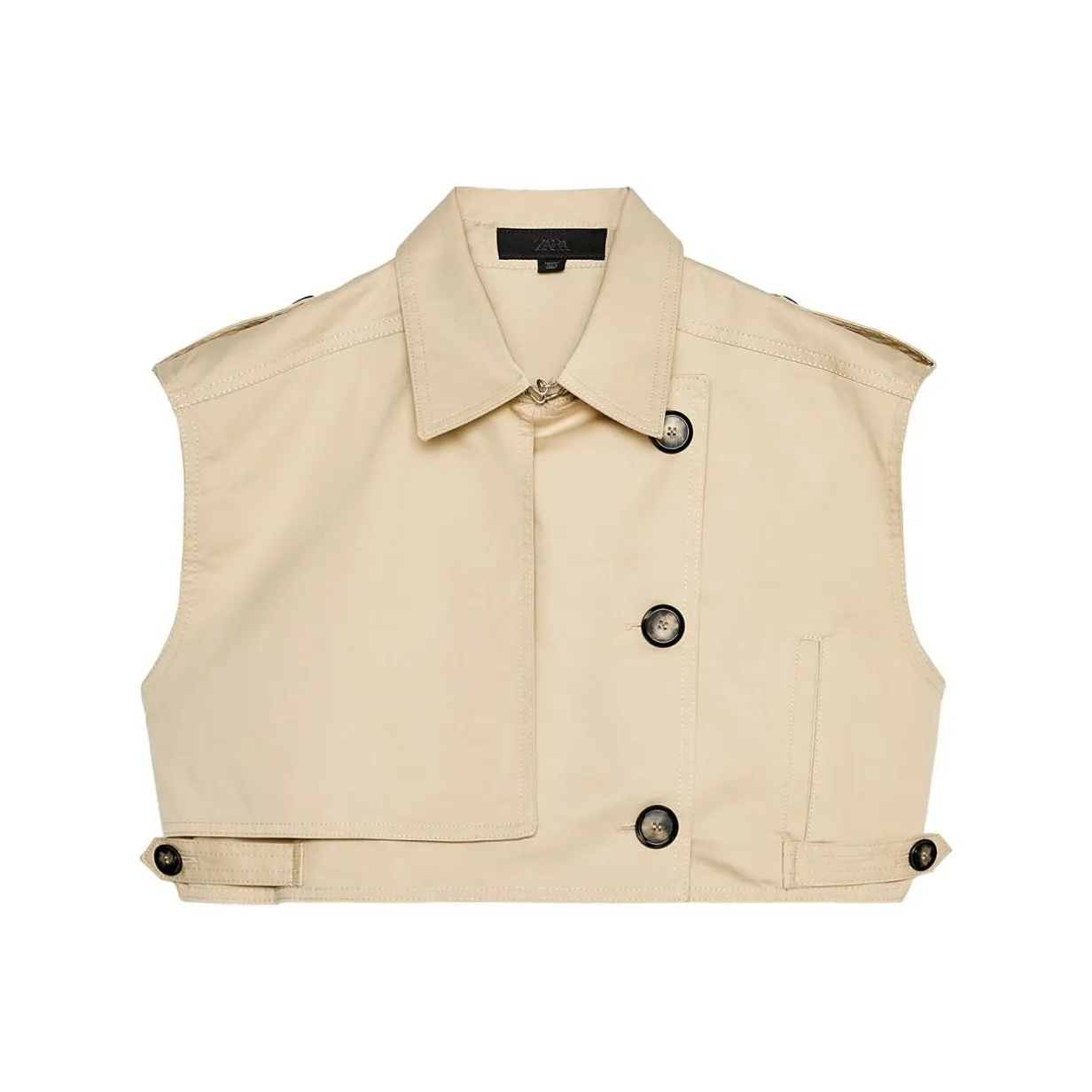 ZARA Trf Crop Tops Women's Sand