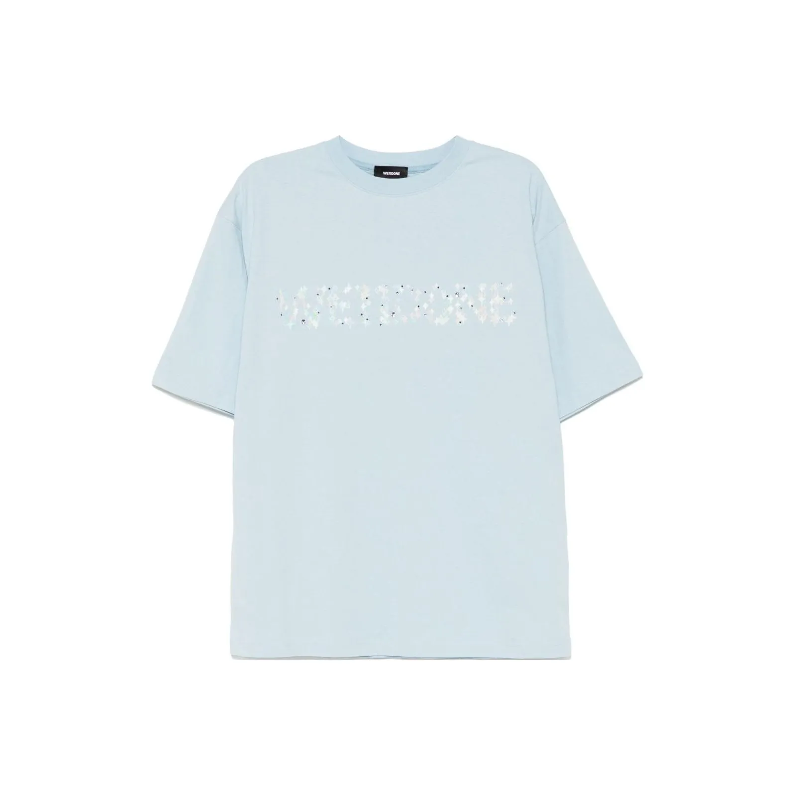 WE11DONE Sparkle logo T shirt