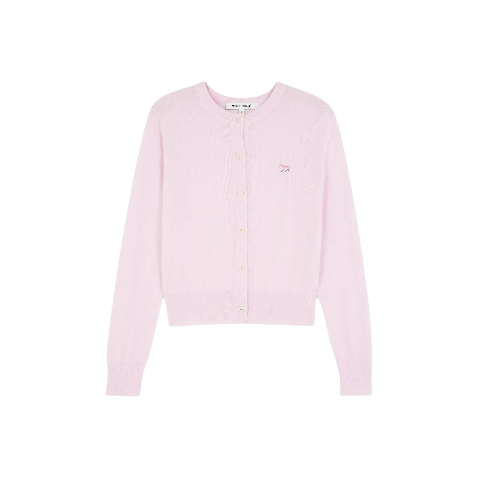 Maison Kitsune BABY FOX Series SS24 Sweater Women's Light Pink