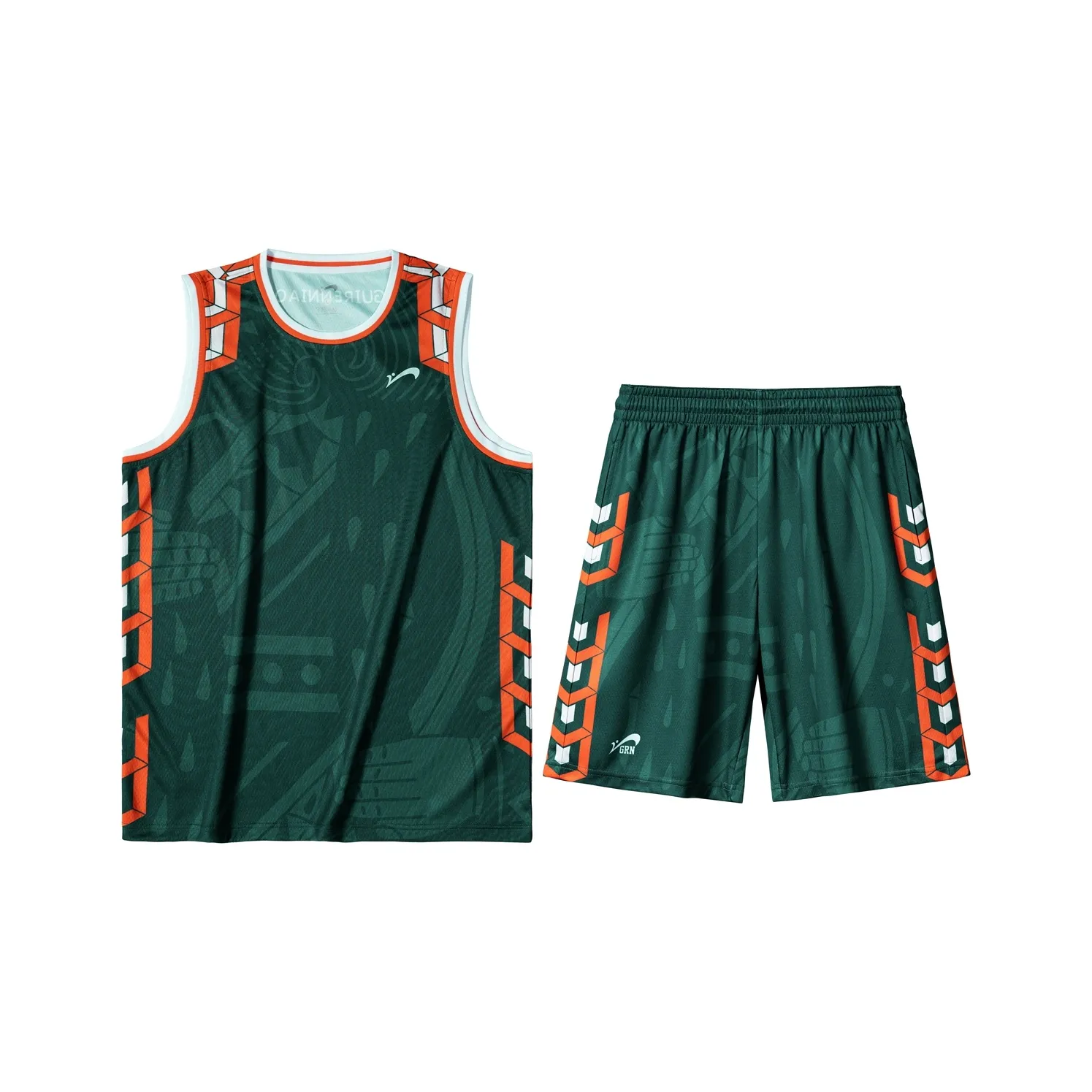 K bird Basketball Suit Unisex Army Green