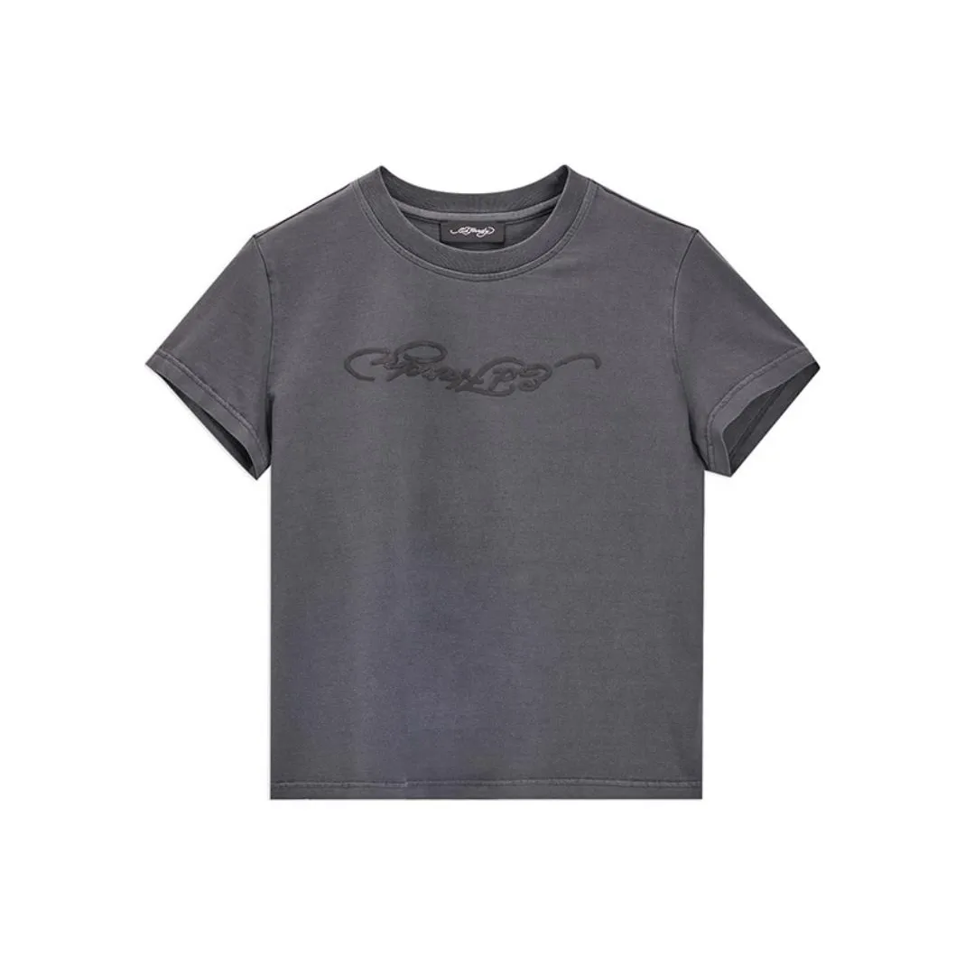 Ed Hardy T-Shirt Женская Выстиранный Черный