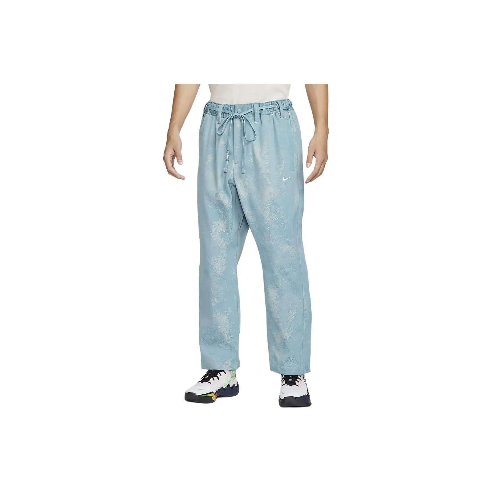 nike Flight Casual Pants Men's Denim Blue Green