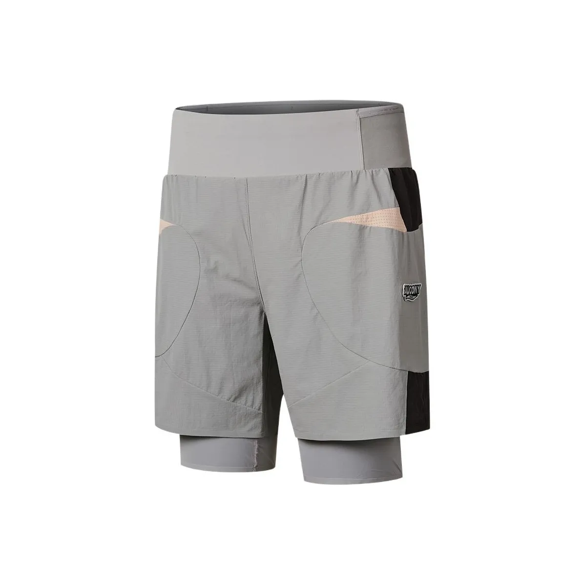 Saucony NATHAN BELL Коллекция Бег Шорты Унисекс Циановый Bird Серый