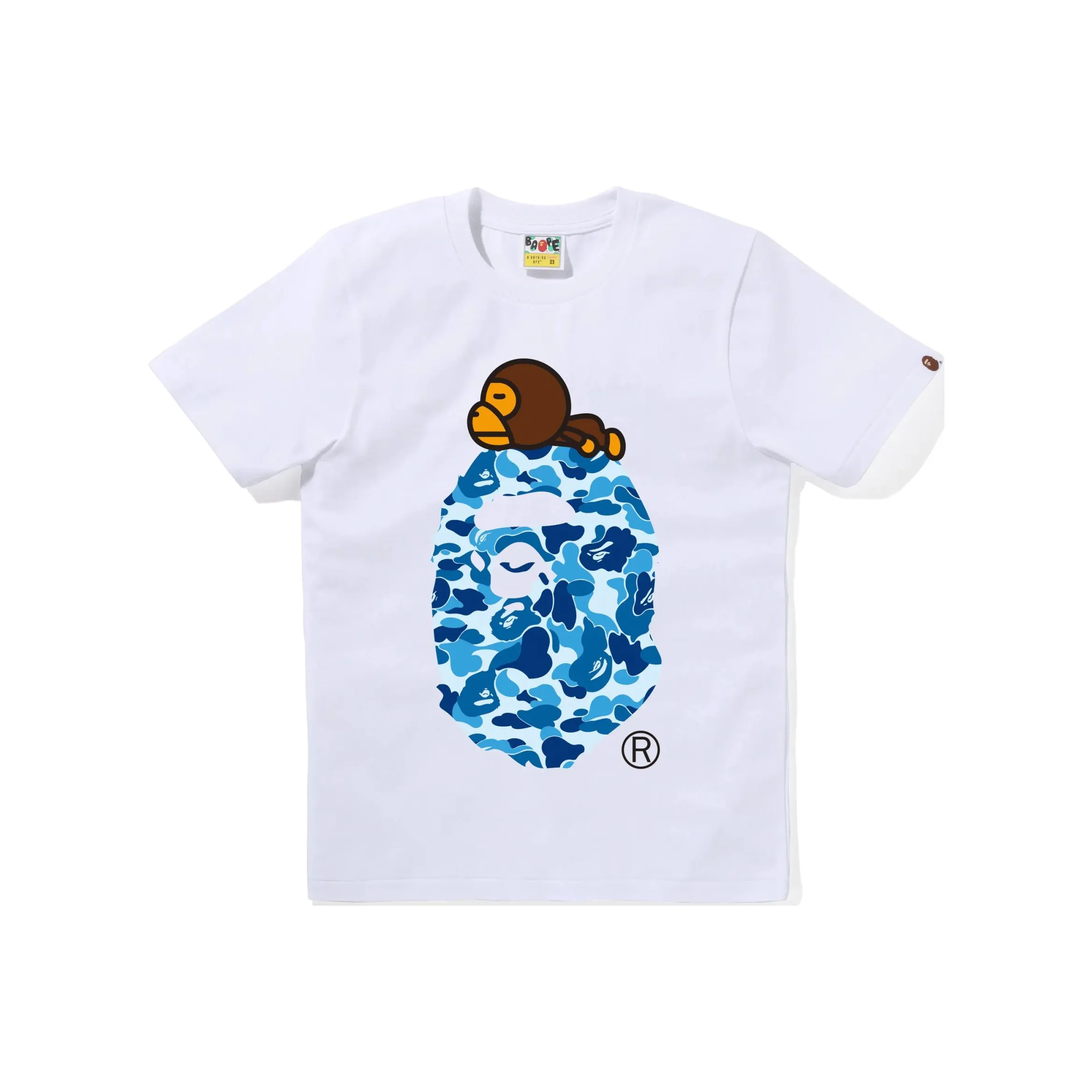 Bape Women's Abc Camo Milo On Big Ape Tee White/Pink