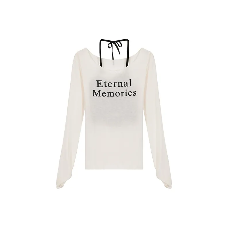 PAIN OR PLEASURE Весна-осень Регулярная Рубашка T Женская Абрикос