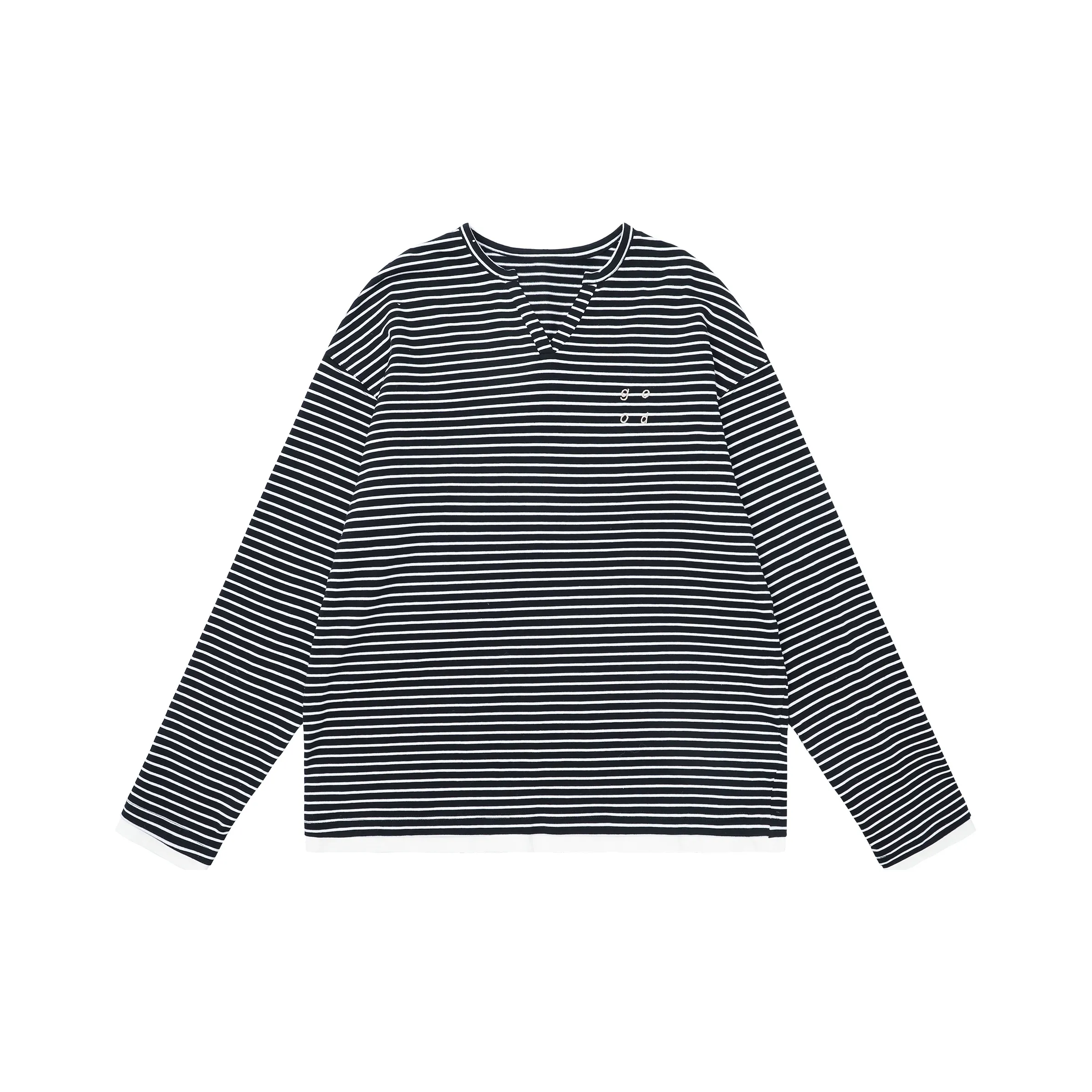 madgood T-Shirt Унисекс Черный Белый Полосы