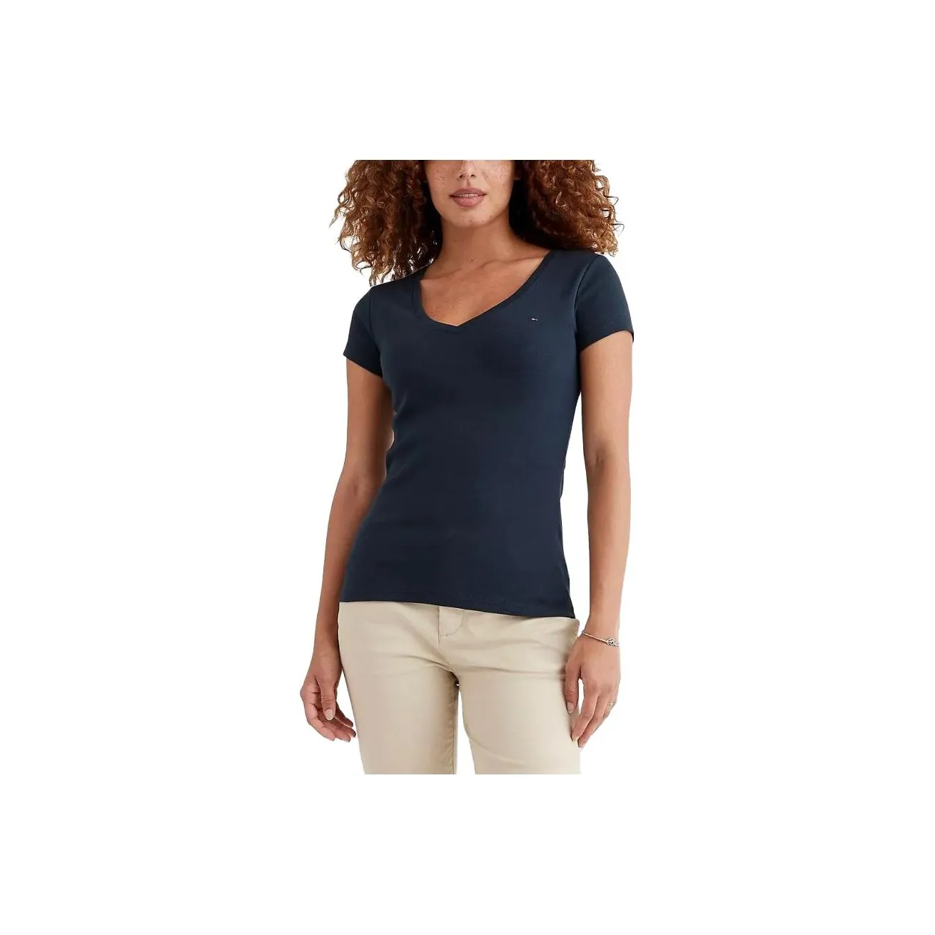 Tommy Hilfiger T-рубашка женская цвет глубокий морской синий