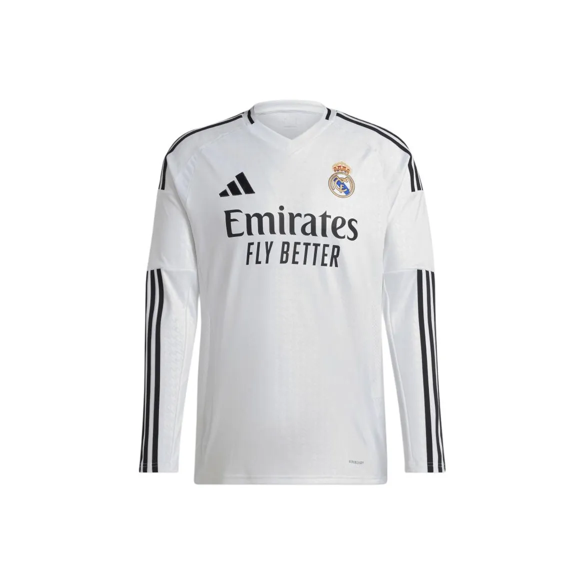 adidas Real Madrid 24/25 Long Sleeve Home Jersey White