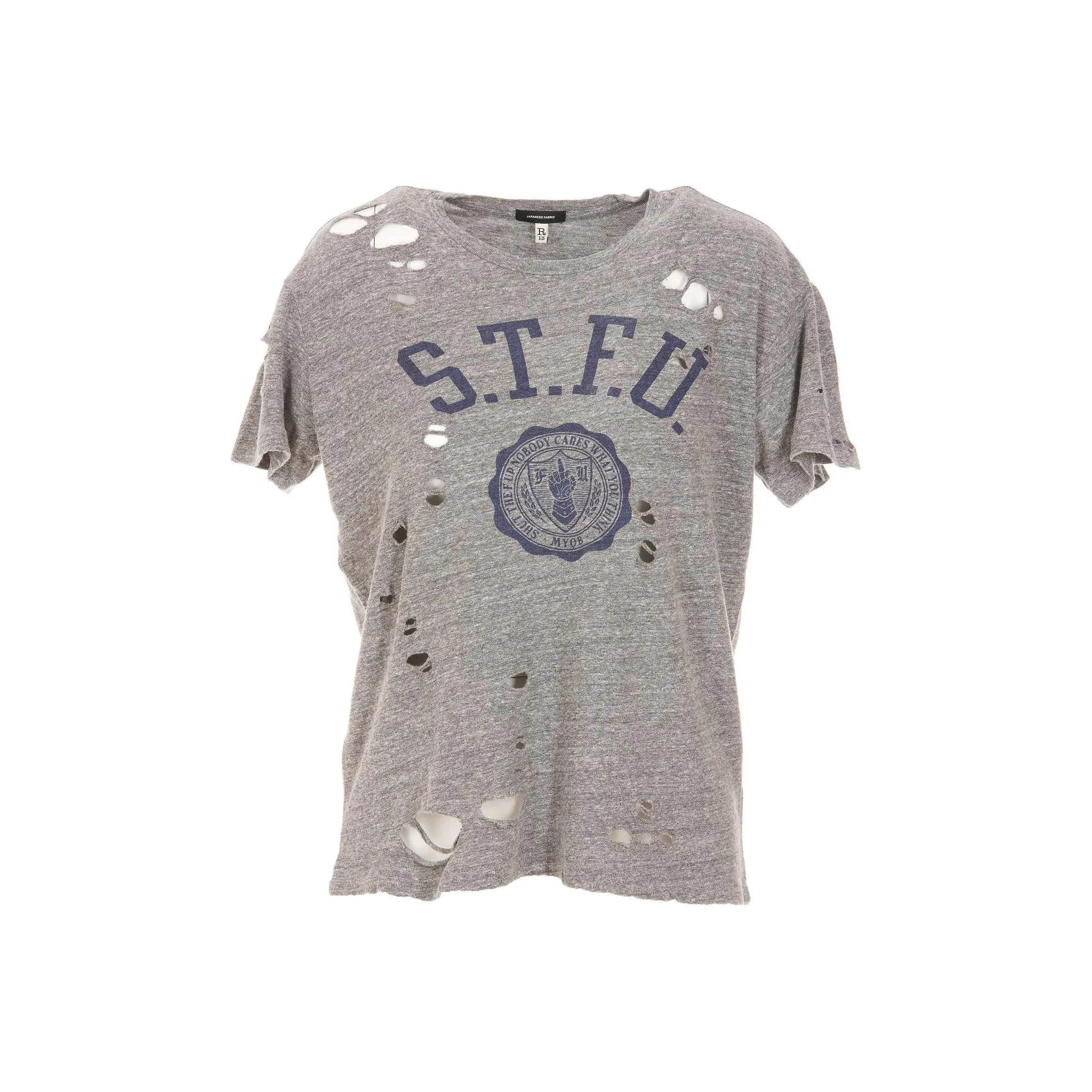 R13 T-Shirts Women's Gray