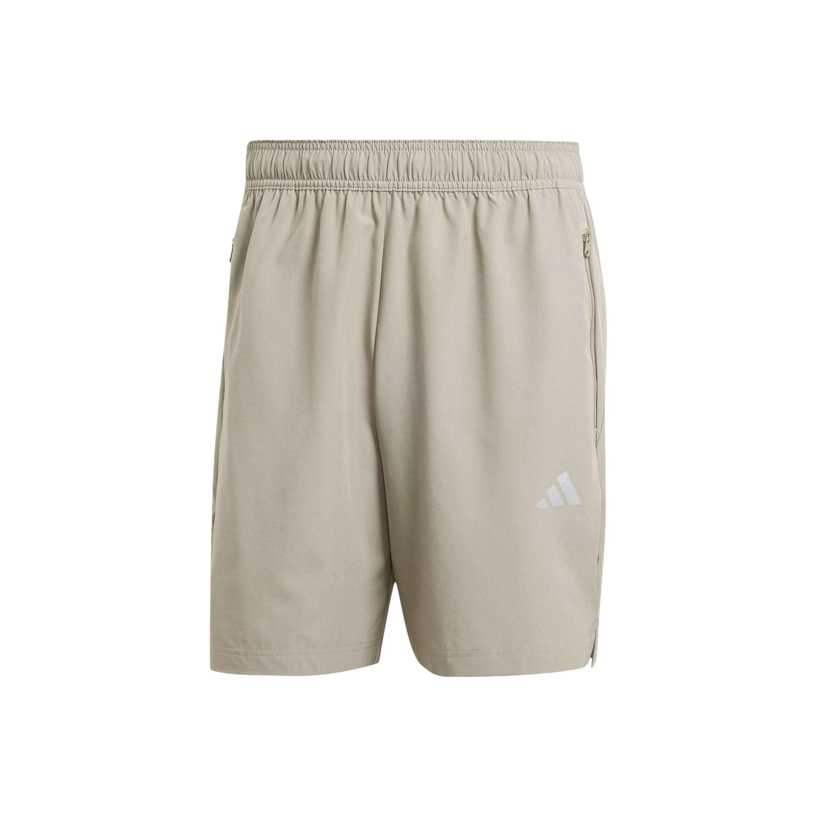 Adidas GYM+ TRAINING WOVEN logo shorts Sports logo shorts Men's Egg Stone Silver Gray