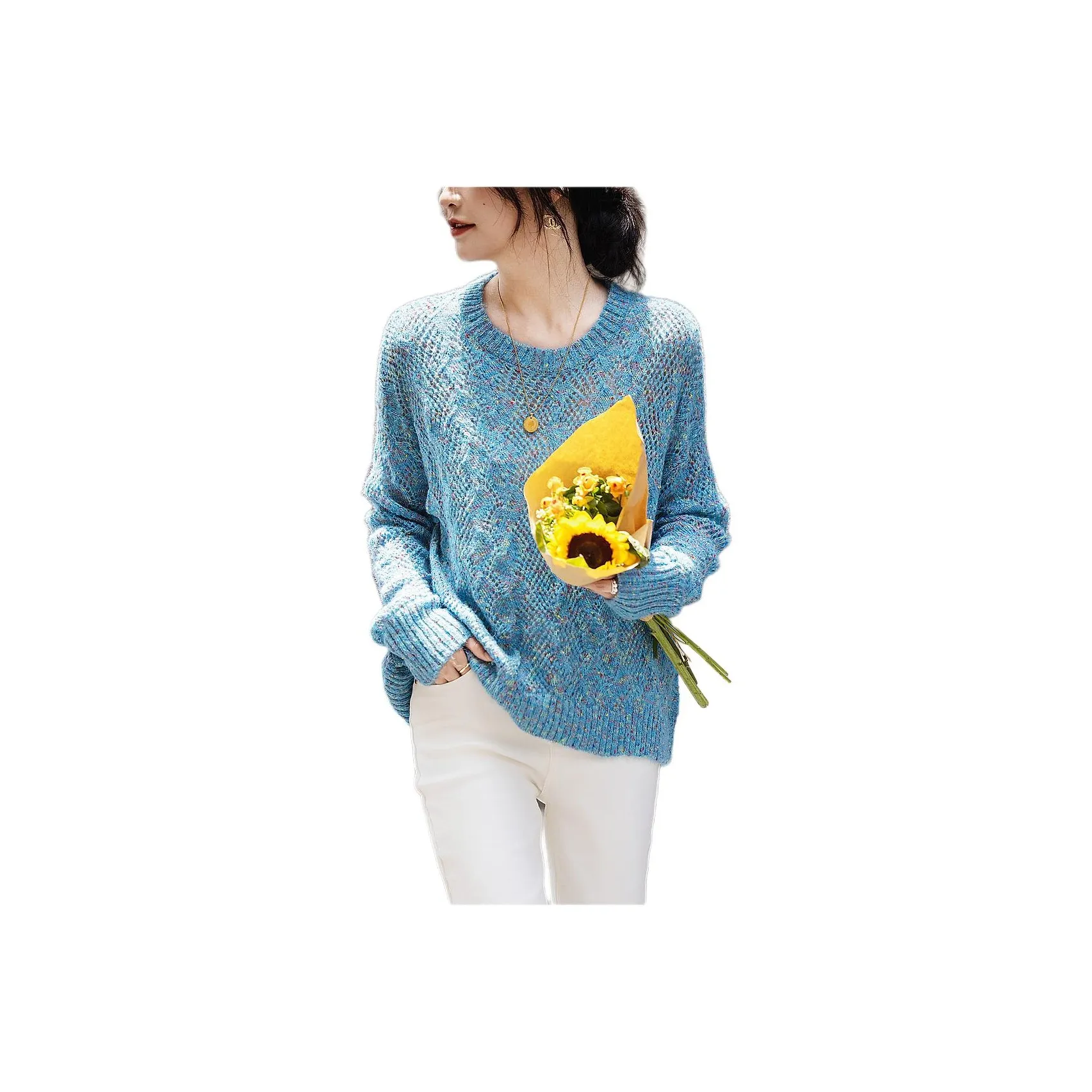【dme】 Sweater Women's Glass Blue