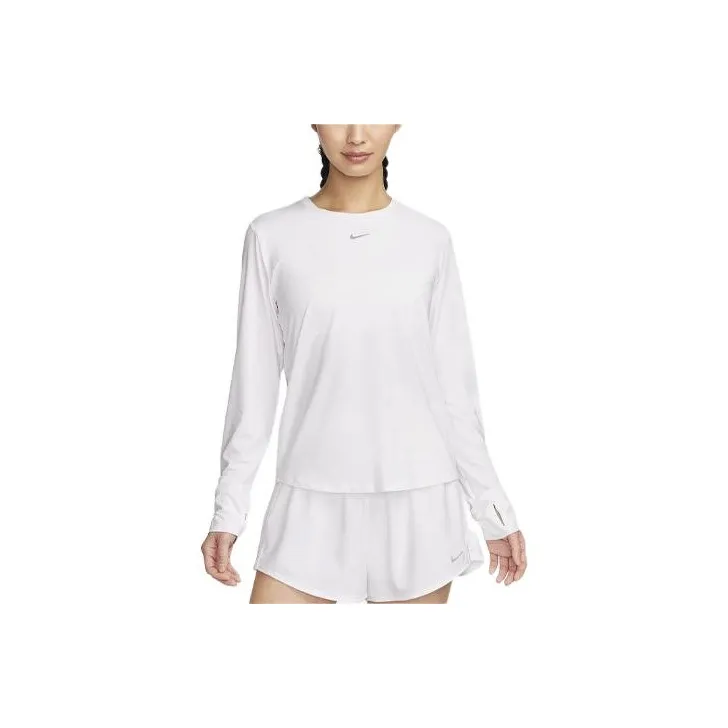 Nike Т-рубашка с рукавом-трубкой женская белая