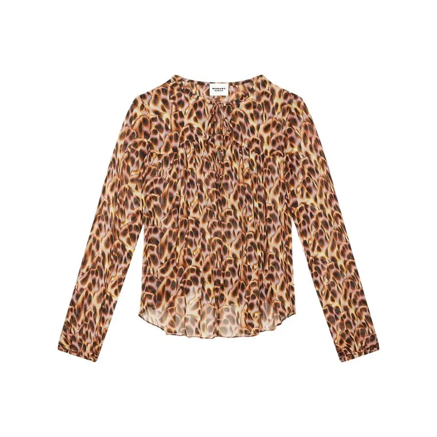 Isabel Marant Étoile Daytonea Pattern Printed Ruched Blouse
