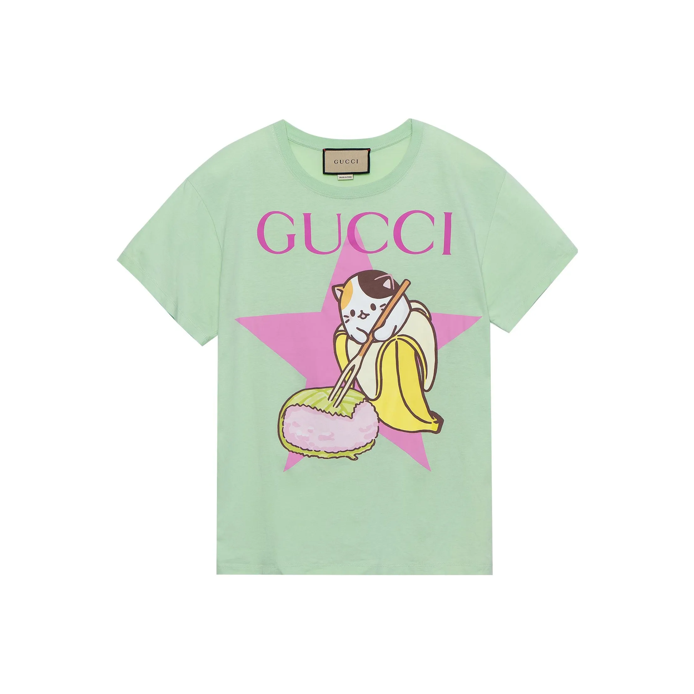 GUCCI X Bananya Printed T shirt Green