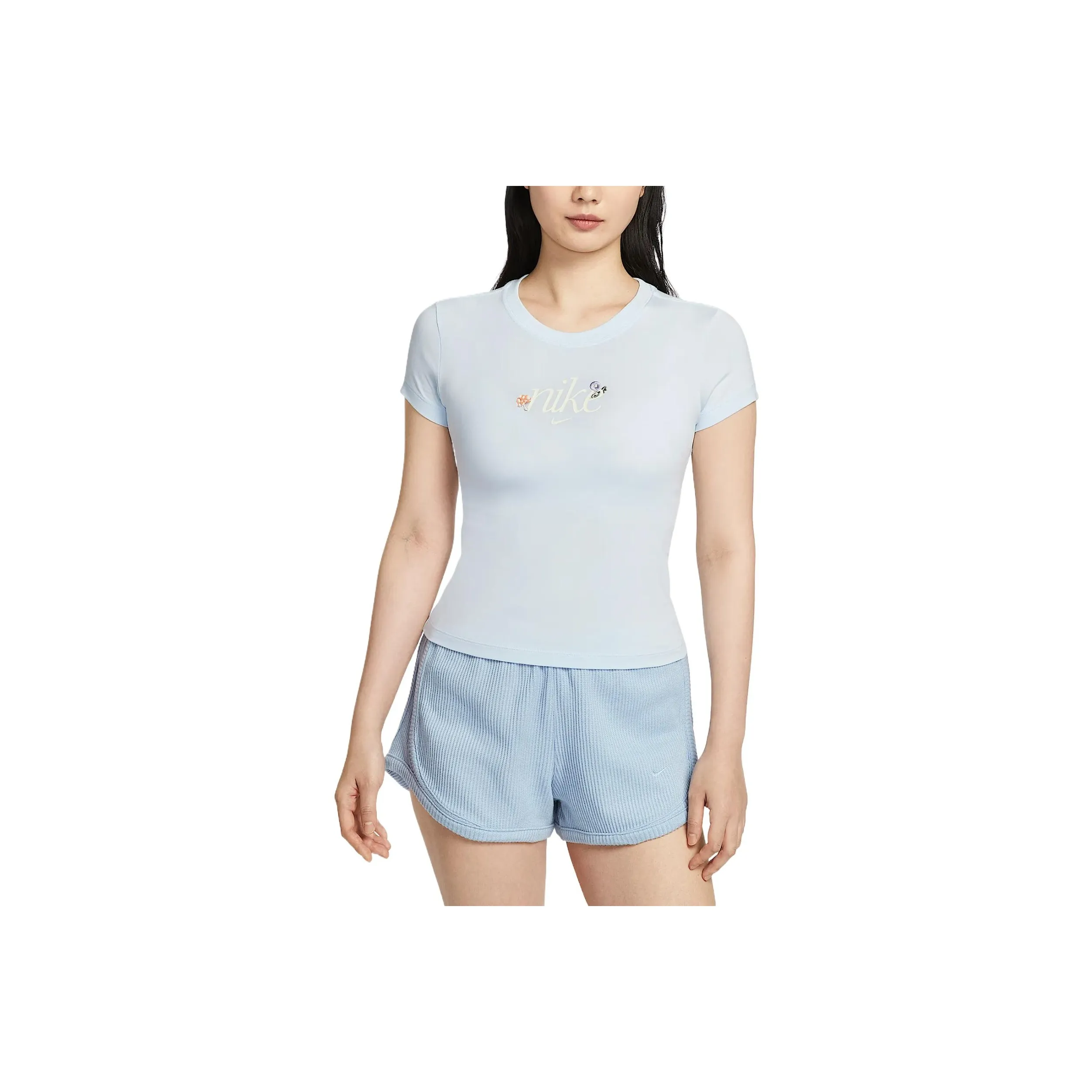 Nike Sportswear Стандартная футболка женская фиолетово-синяя