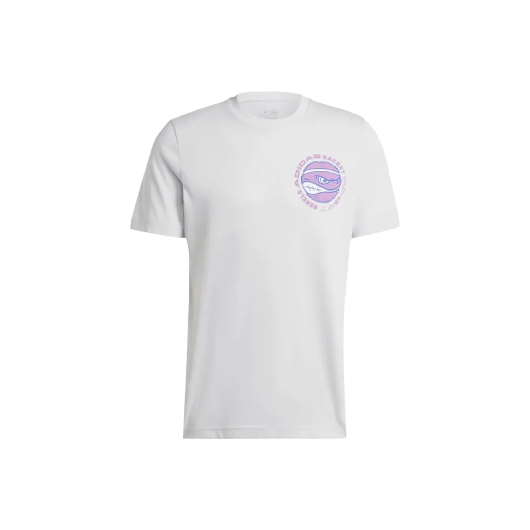 Adidas Racket Sport Rebels Graphic T Рубашка Теннис Топ Мужской Dash Серый