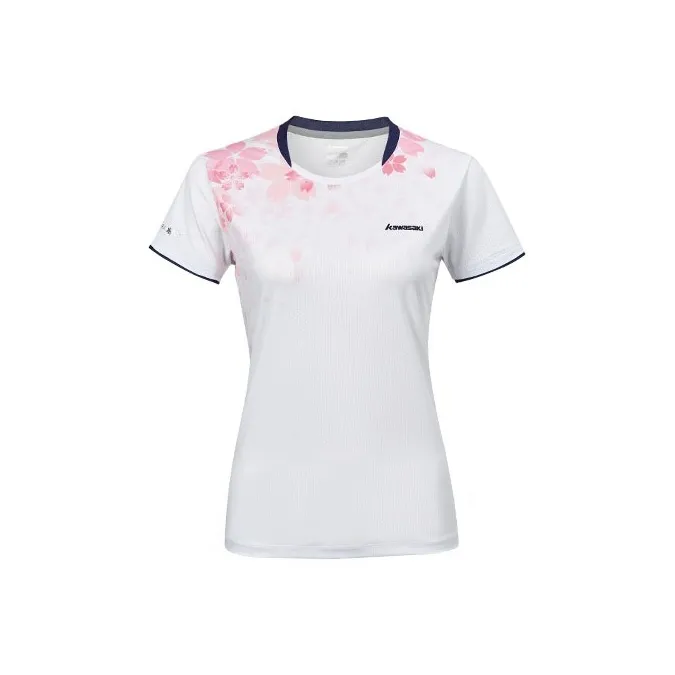 Kawasaki Badminton Clothing Women's Frost White/Blue Purple