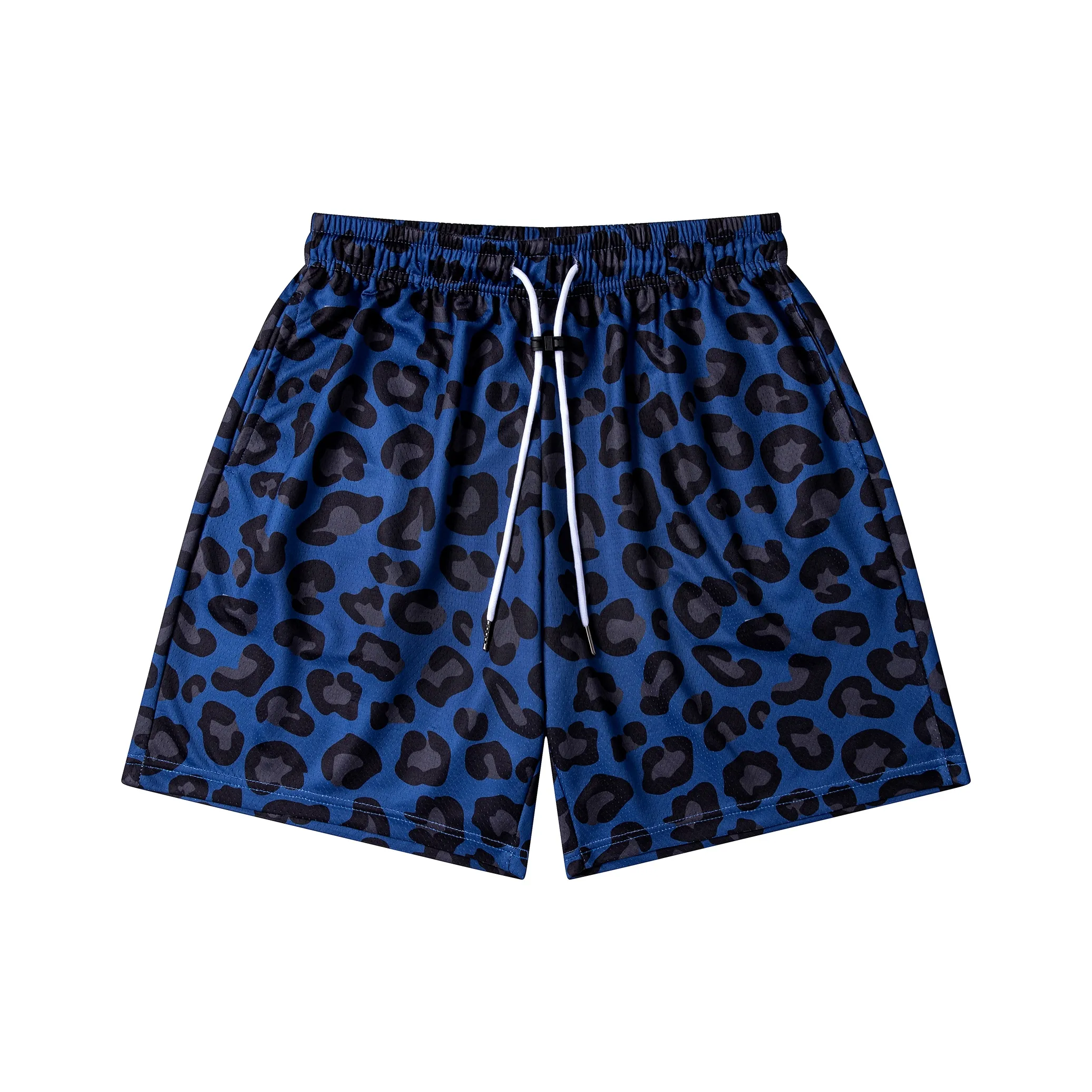 SIMPLE RIMLESS/SRME x TRESPASS Sports Shorts Unisex Blue Leopard Print