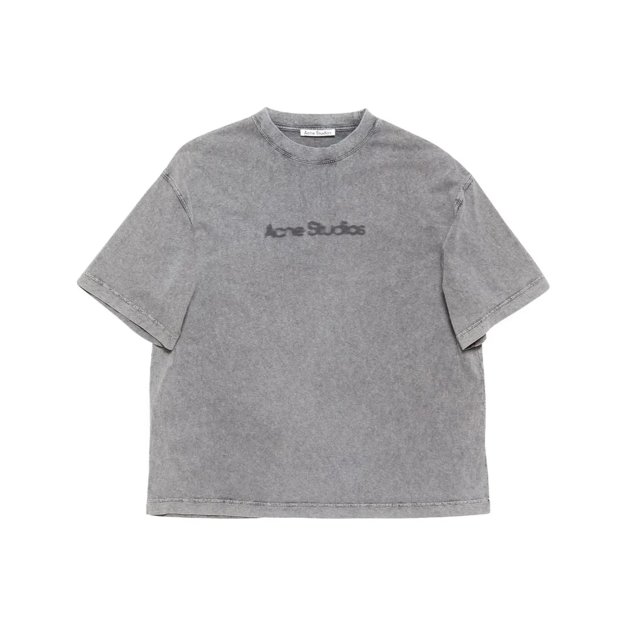 Acne Studios Fasded Logo T Shirt Faded Grey