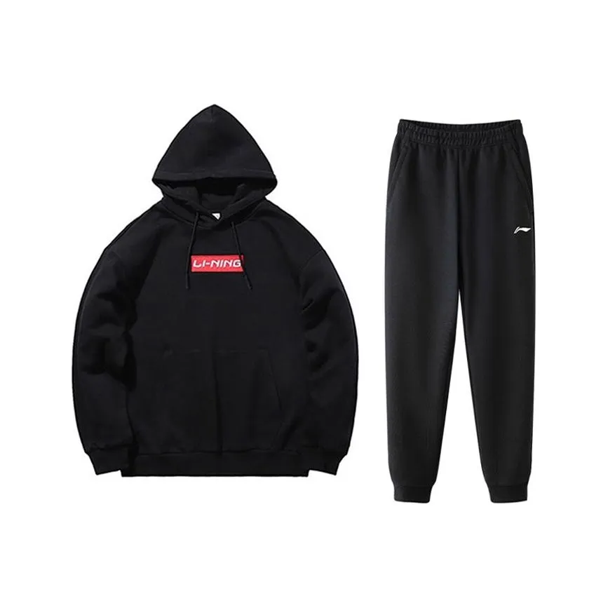 LiNing Sweatshirt Set Unisex Black