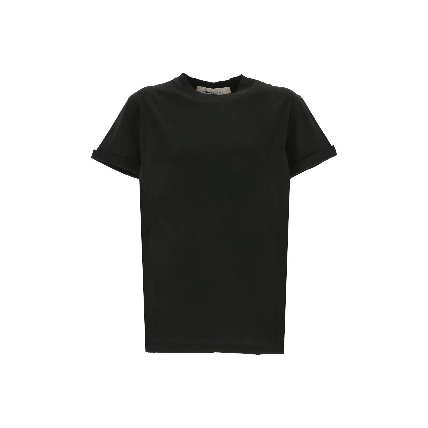 Golden Goose Deluxe Brand Logo Patch Distressed T Shirt